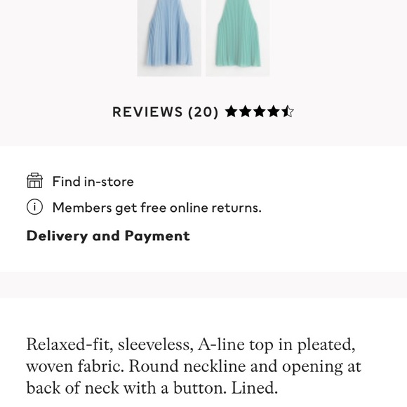 Sage, green H&M, pleated layered tank medium excellent condition like new - Picture 9 of 12